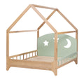 **Technische Titel in het Nederlands: Houten peuterbed met huisvorm en sterren- en maanontwerp**